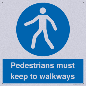  Pedestrians must keep to walkways